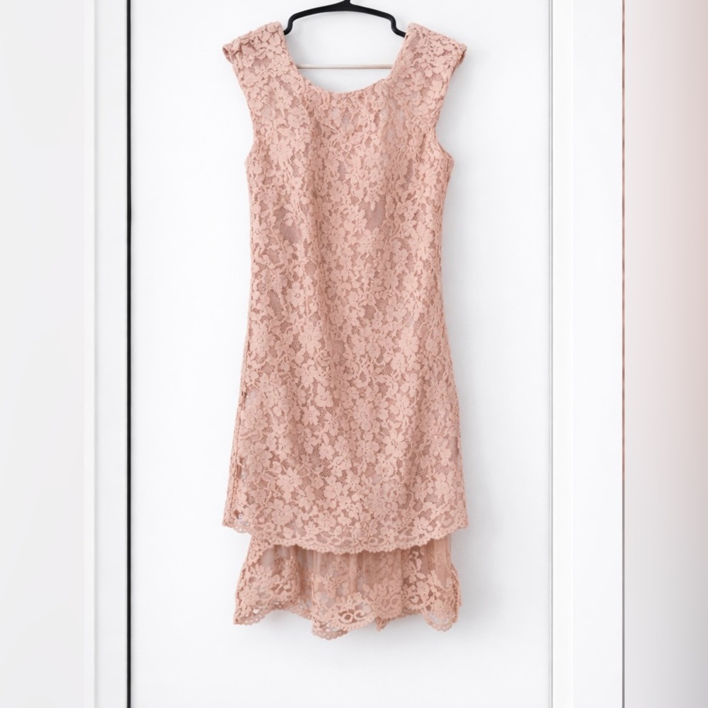 Lace Dress in Blush Pink